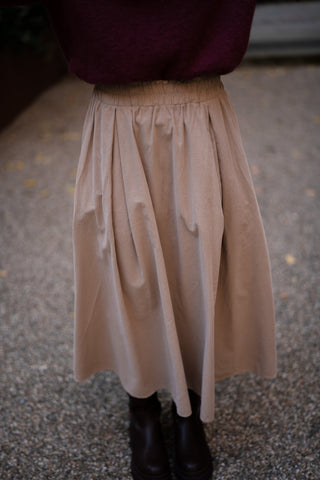 puck skirt velvet ecru