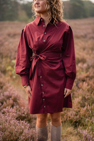 Azzurro dress bordeaux Vera