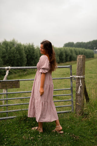 saar dress blocked rouge – foto 4