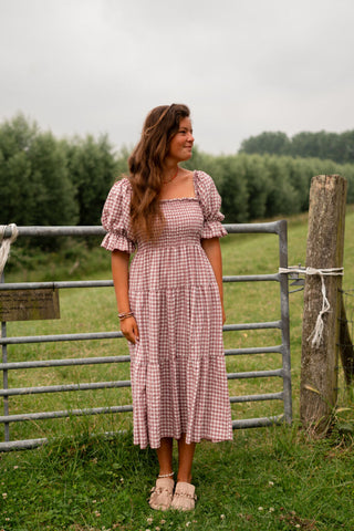 saar dress blocked rouge – foto 3