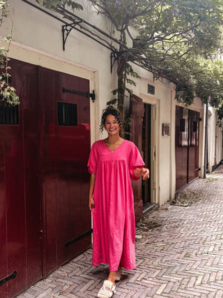 Azzurro 3055 dress long fuchsia sanne – foto 6