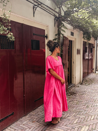Azzurro 3055 dress long fuchsia sanne – foto 4