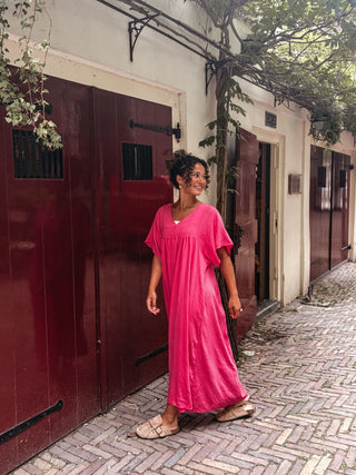 Azzurro 3055 dress long fuchsia sanne – foto 3