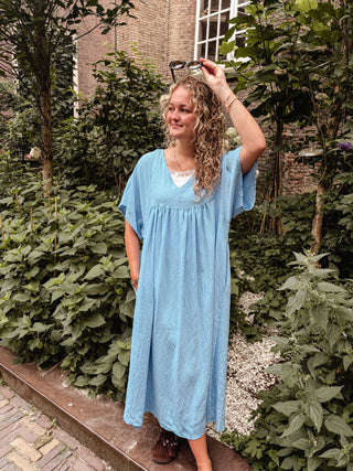Azzurro 3055 dress long blue sanne