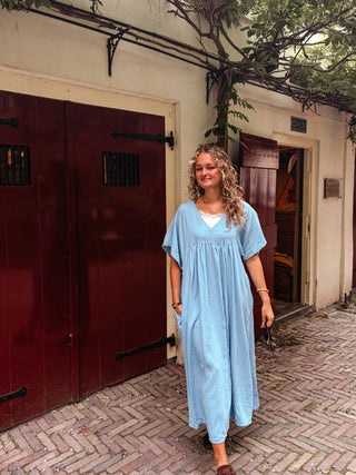 Azzurro 3055 dress long blue sanne – foto 5