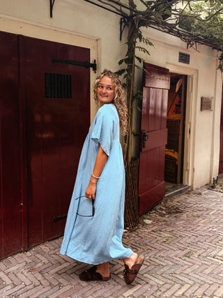 Azzurro 3055 dress long blue sanne – foto 4
