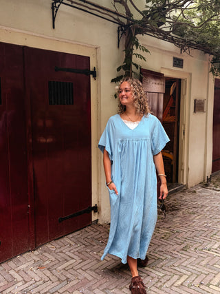 Azzurro 3055 dress long blue sanne – foto 7