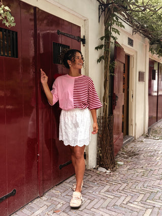 Azzurro 9182 burgundy/pink tamar shirt