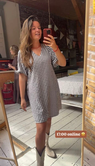 3844-17 block fav dress brown – foto 2
