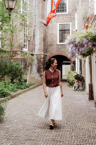 5325 skirt stripe cany brown – foto 5
