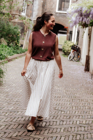 5325 skirt stripe cany brown – foto 2