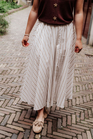 5325 skirt stripe cany brown – foto 4