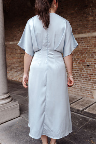 Azzurro 95225 dress satin ella blue – foto 4