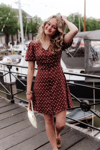 ydence dress amaya brown