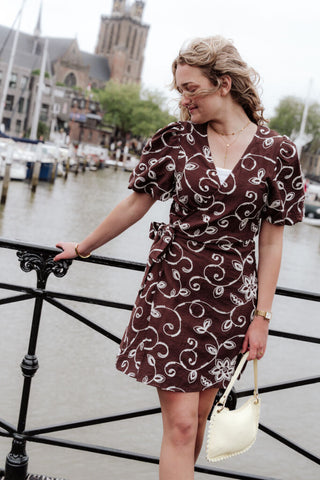 ydence dress saphira dark brown – foto 6