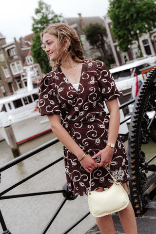 ydence dress saphira dark brown – foto 5