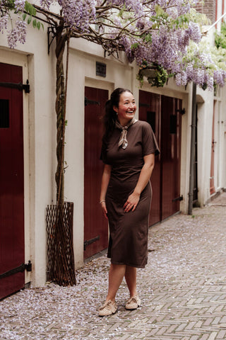 boe dress long flien brown
