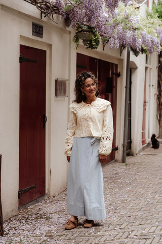 muse blouse 7569 kraag yellow – foto 4