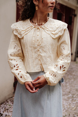 muse blouse 7569 kraag yellow