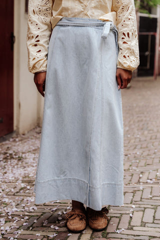 11391 jeans skirt clair