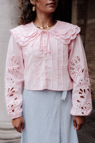 muse blouse 7569 kraag pink – foto 2