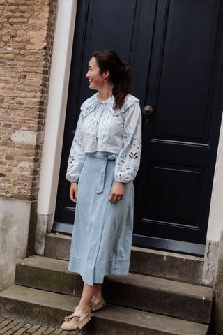muse blouse 7569 kraag blue – foto 3