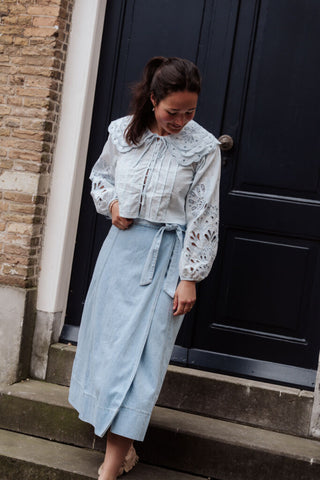 muse blouse 7569 kraag blue – foto 2