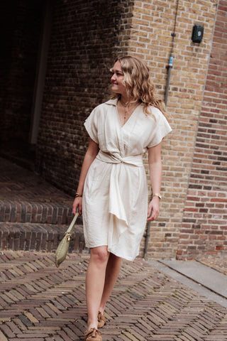 Azzurro 7027 emma dress beige – foto 5