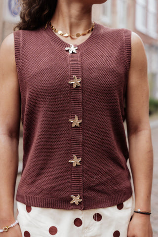 ydence knitted top mona brown