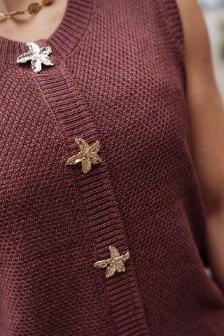 ydence knitted top mona brown – foto 2