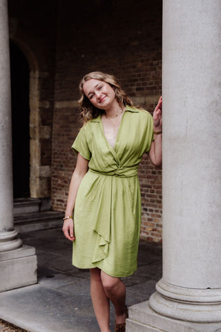 Azzurro 7027 emma dress olive – foto 2